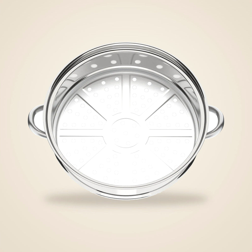 Stainless steel steamer insert with perforated base