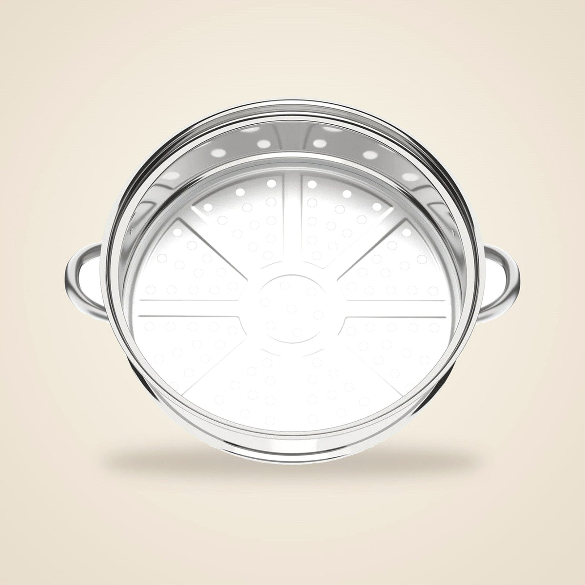 Stainless steel steamer insert with perforated base
