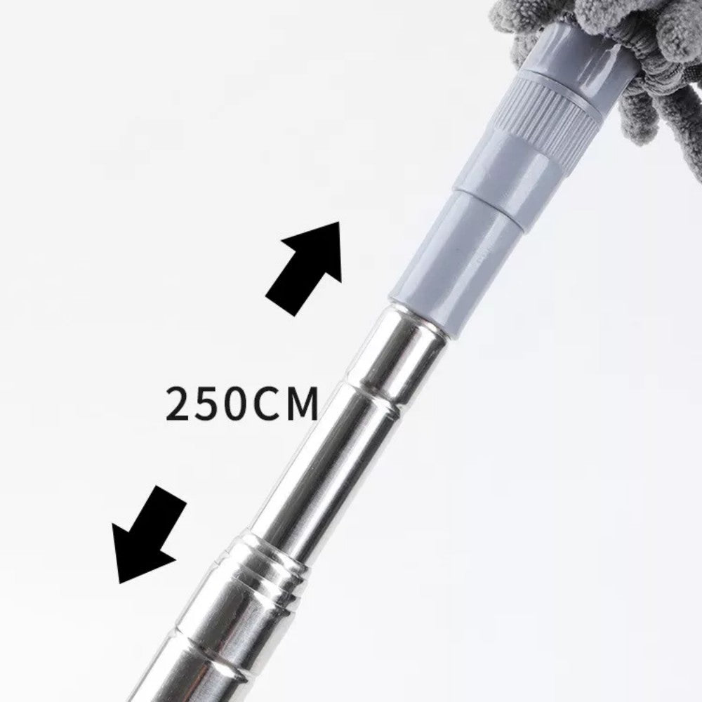 Telescopic pole extends to 250 cm