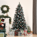 6ft Snow-Tipped Artificial Christmas Tree with Berries and Pine Cones - APA Pure Living