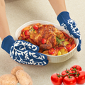 Floral Vine Oven Gloves with Silicone Grip - APA Pure Living