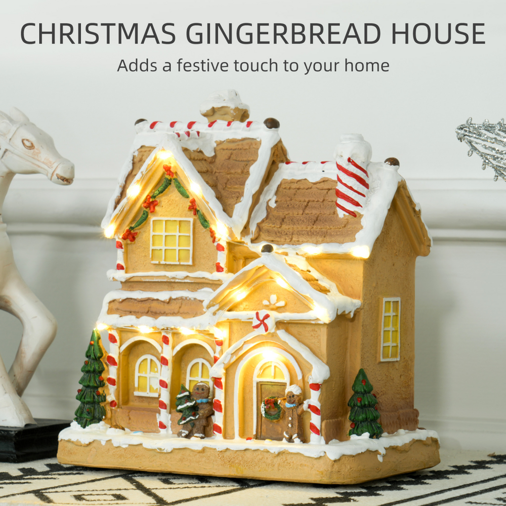 Light-Up Musical Gingerbread Candy House Christmas Decoration - APA Pure Living