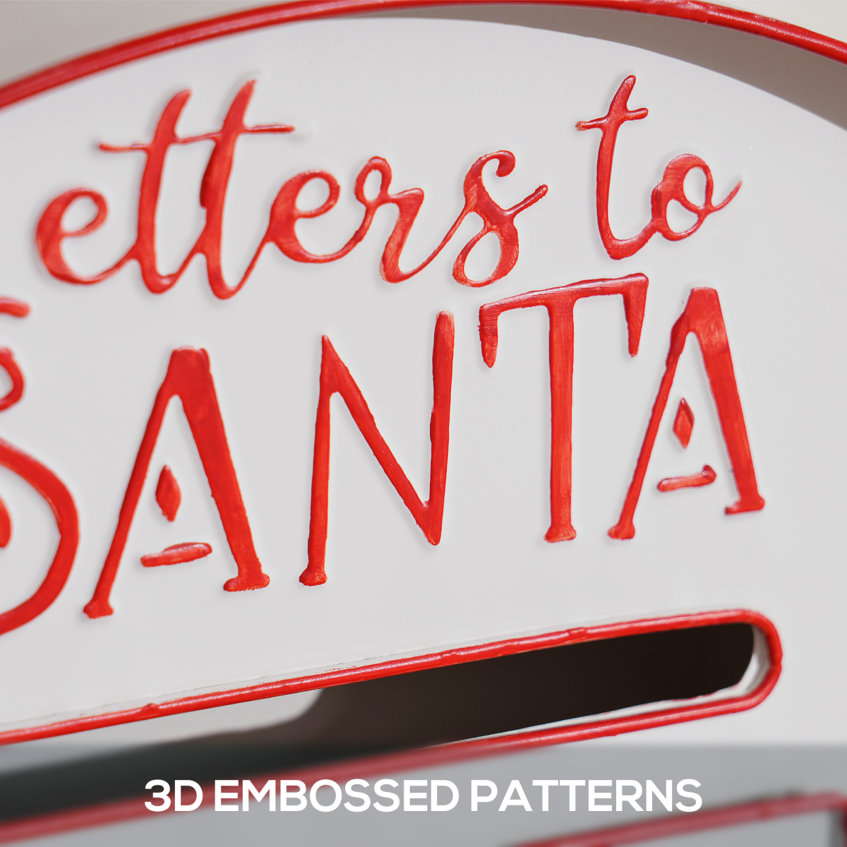 Wall-Mounted Letters to Santa Post Box, White Steel - APA Pure Living
