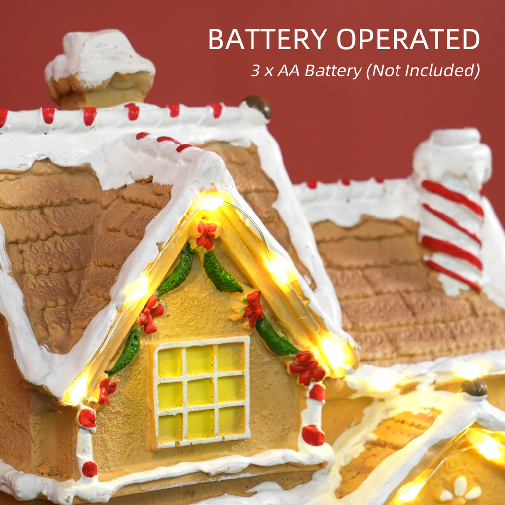 Light-Up Musical Gingerbread Candy House Christmas Decoration - APA Pure Living