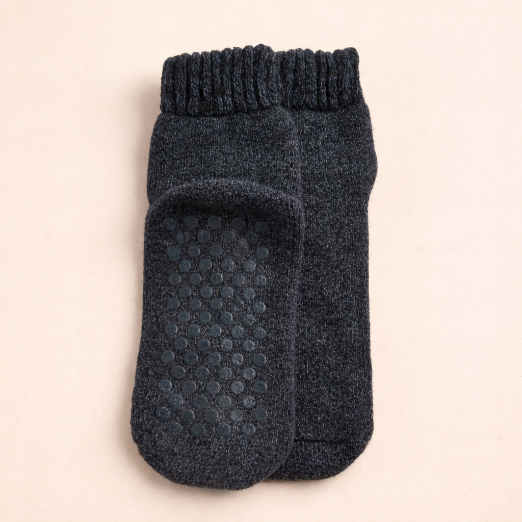 Merino Wool Slipper Socks with Non-Slip Soles, Set of 3 - APA Pure Living
