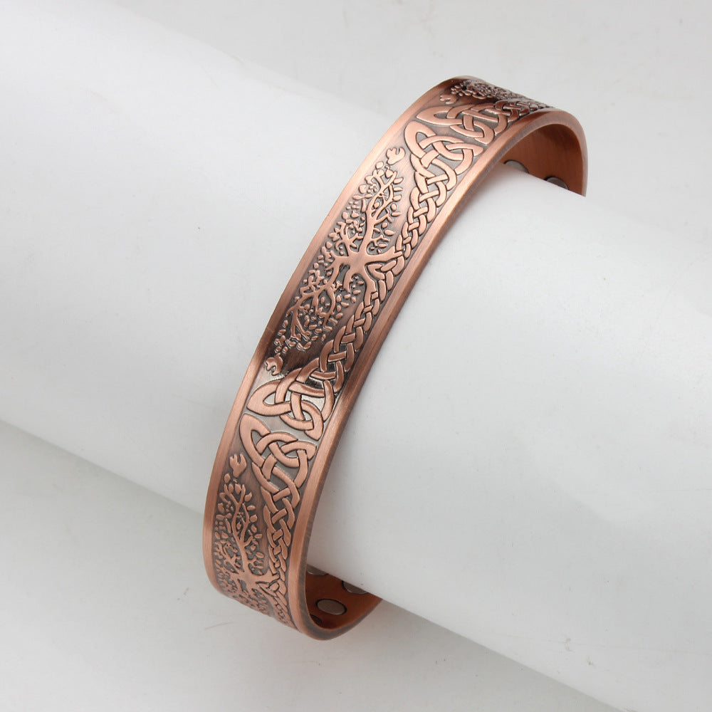 Retro Copper Bracelet, Tree of Life - on the wrist