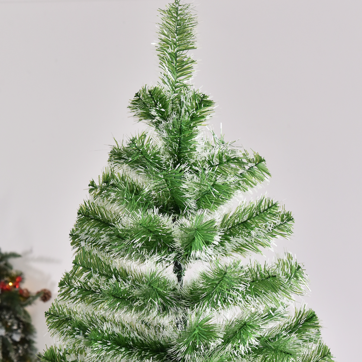 7ft Full Artificial Christmas Tree with 968 Tips and Metal Stand - APA Pure Living