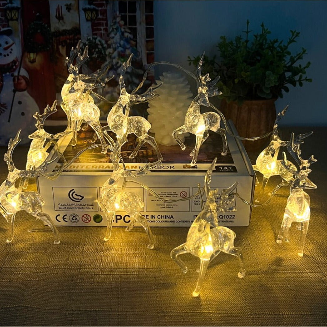 Reindeer LED Light Chain for Mantels, Windows and Trees - APA Pure Living