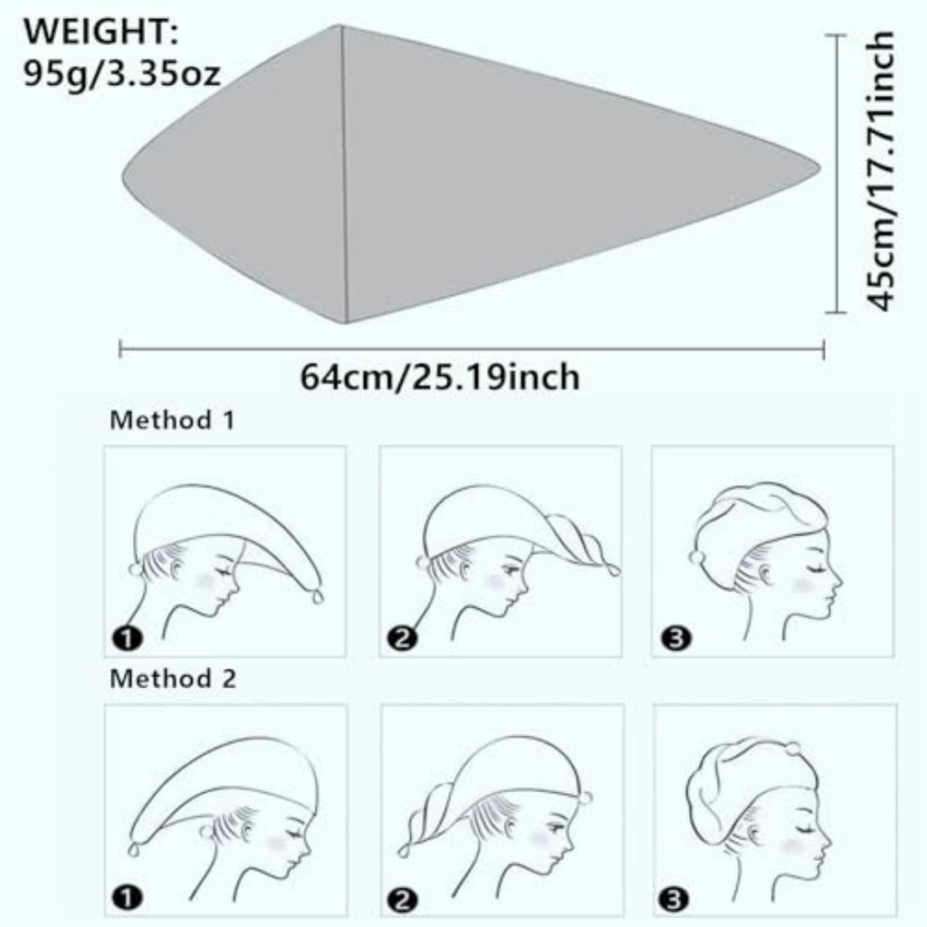 Each of the two wraps measures 64 x 45 cm and weighs 95 g, with two ways to wrap it
