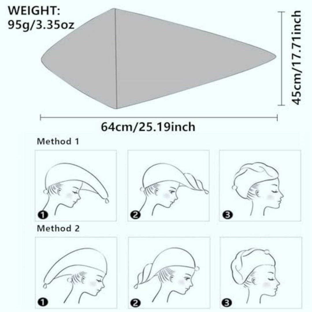 Each of the two wraps measures 64 x 45 cm and weighs 95 g, with two ways to wrap it