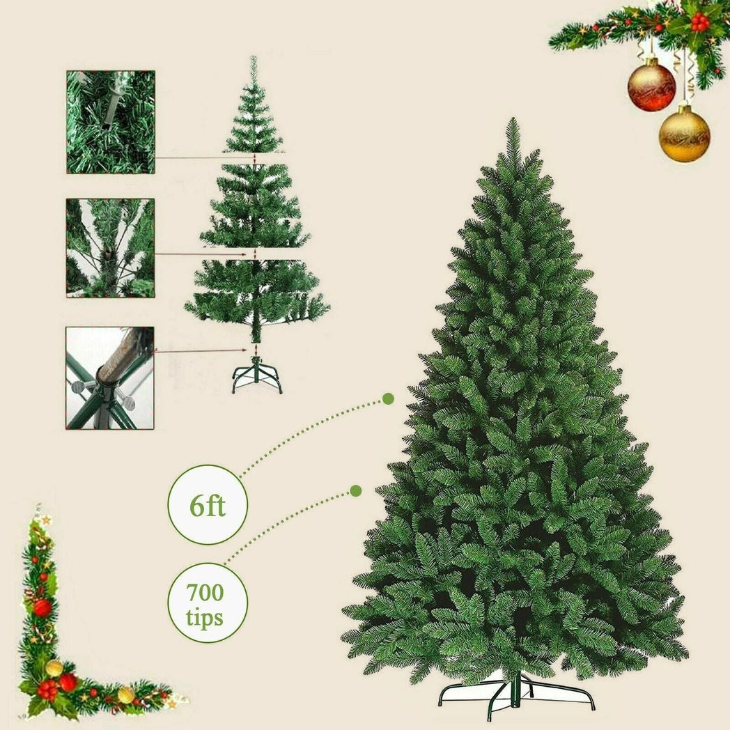 6ft Classic Green Colorado Christmas Tree with Metal Stand - APA Pure Living