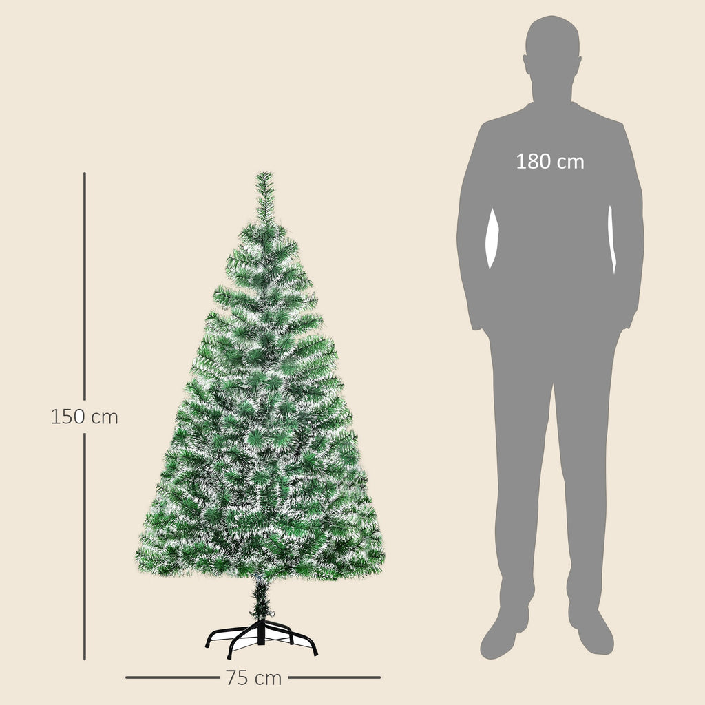 5ft Artificial Christmas Tree with Metal Stand, 416 Tips - APA Pure Living
