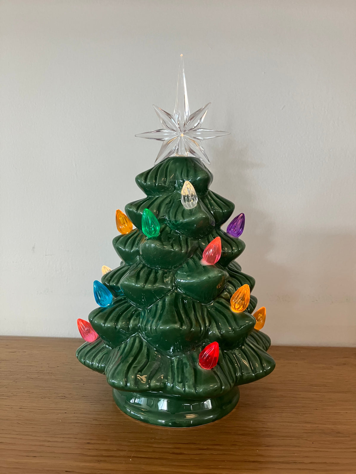 Light-Up Ceramic Christmas Tree with Multi-Coloured Lights - APA Pure Living