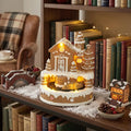 Musical Gingerbread Snow Village with Rotating Train - APA Pure Living