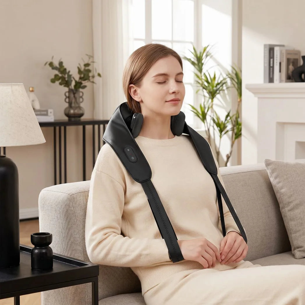 Cordless Heated Neck and Shoulder Massager with 4D Kneading - APA Pure Living