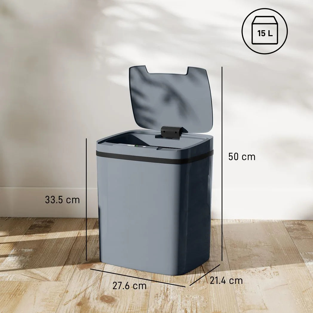 15L Touch-Free Sensor Bin, Grey