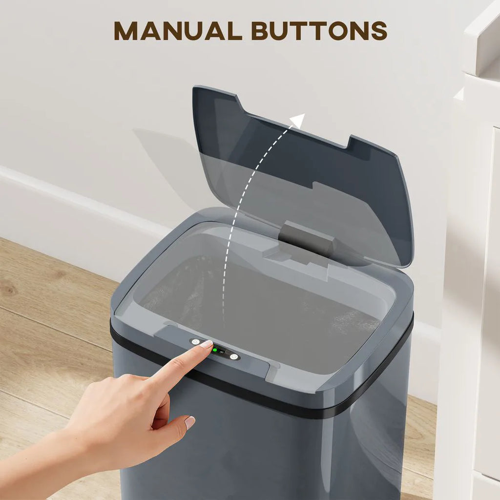 15L Touch-Free Sensor Bin, Grey