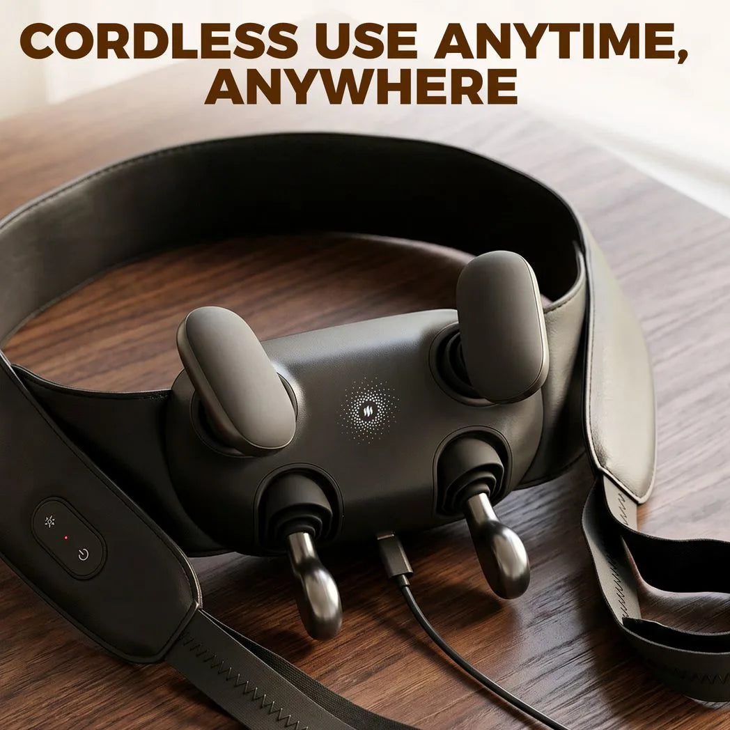 Cordless Heated Neck and Shoulder Massager with 4D Kneading - APA Pure Living