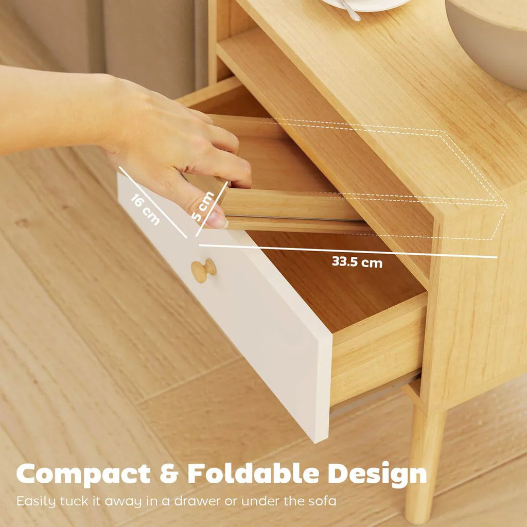Foldable Bamboo Sofa Arm Tray for Drinks and Snacks - APA Pure Living