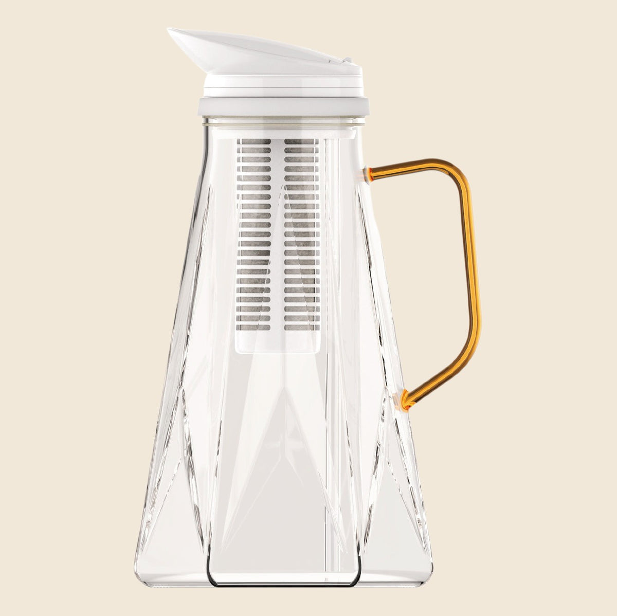 Glass filter jug with carbon cartridge, 1.8 L