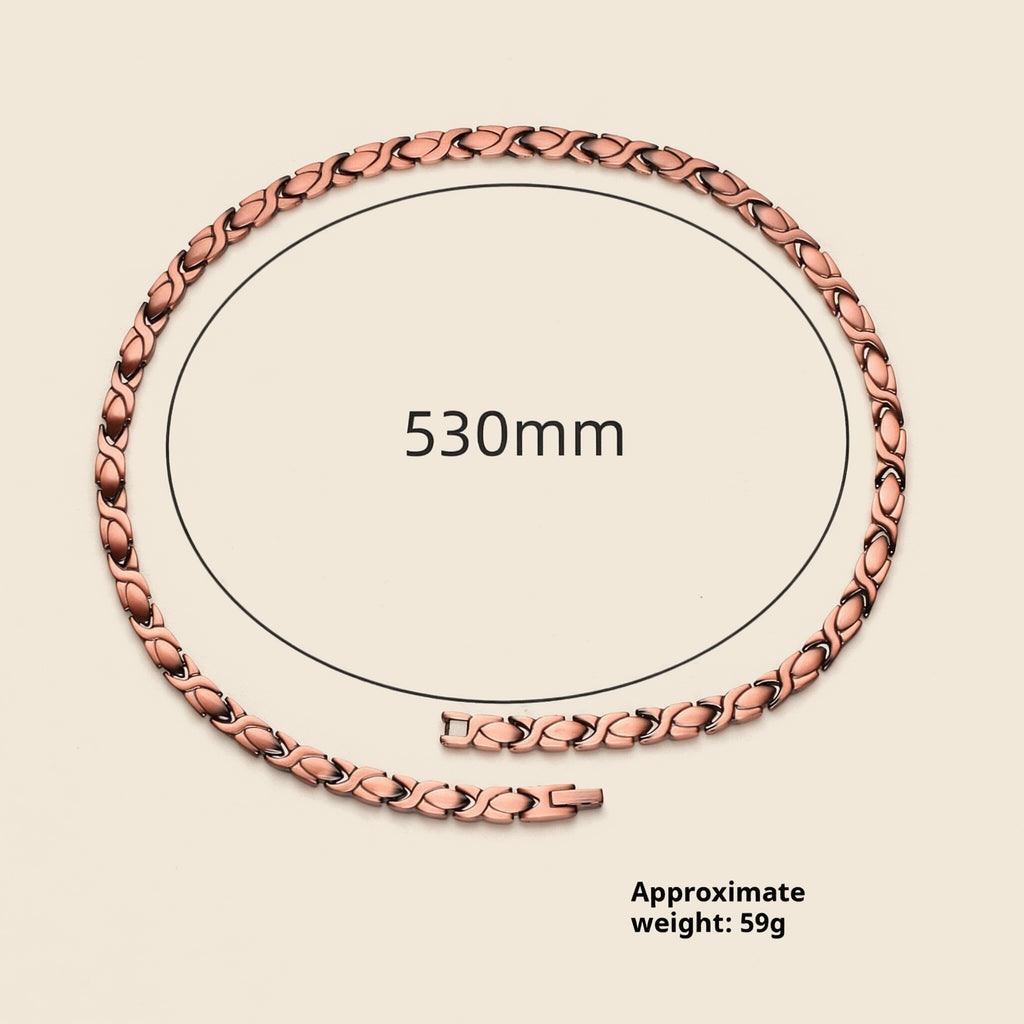 Copper Necklace, Pineapple or Fish Pendant - size