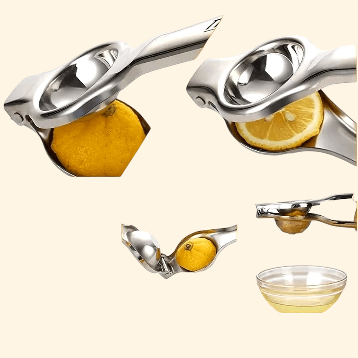 Large and small lemon and lime squeezers