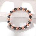 Retro Copper Bead Bracelet, 8 mm