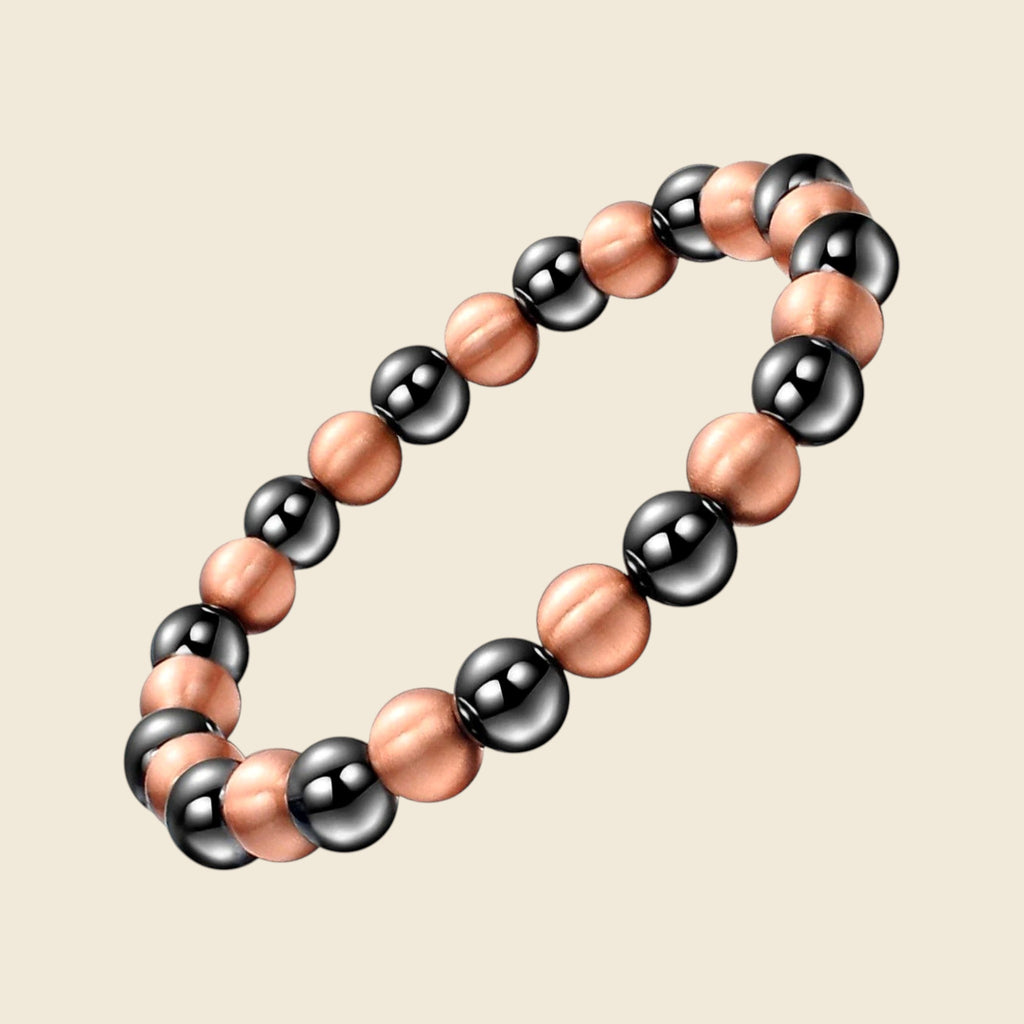 Retro Copper Bead Bracelet, 8 mm - view 2