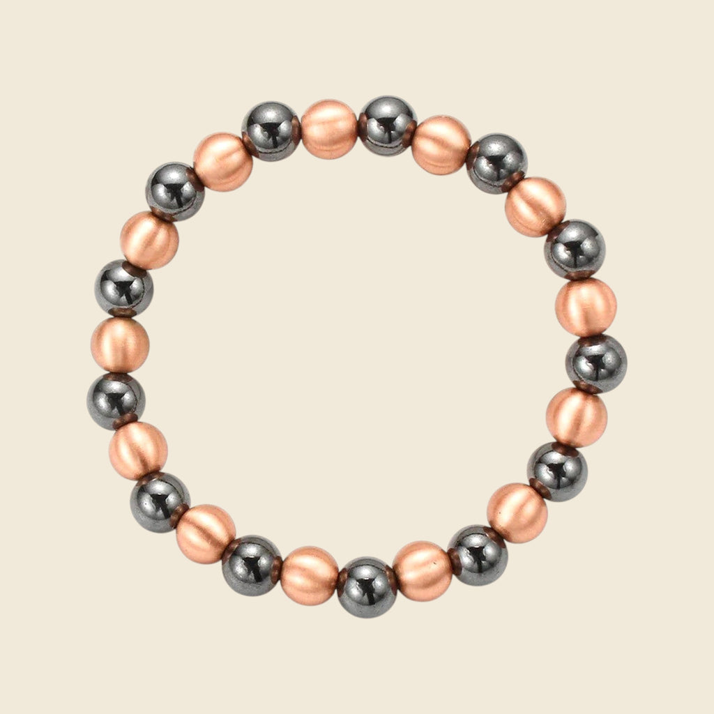 Retro Copper Bead Bracelet, 8 mm - view 3