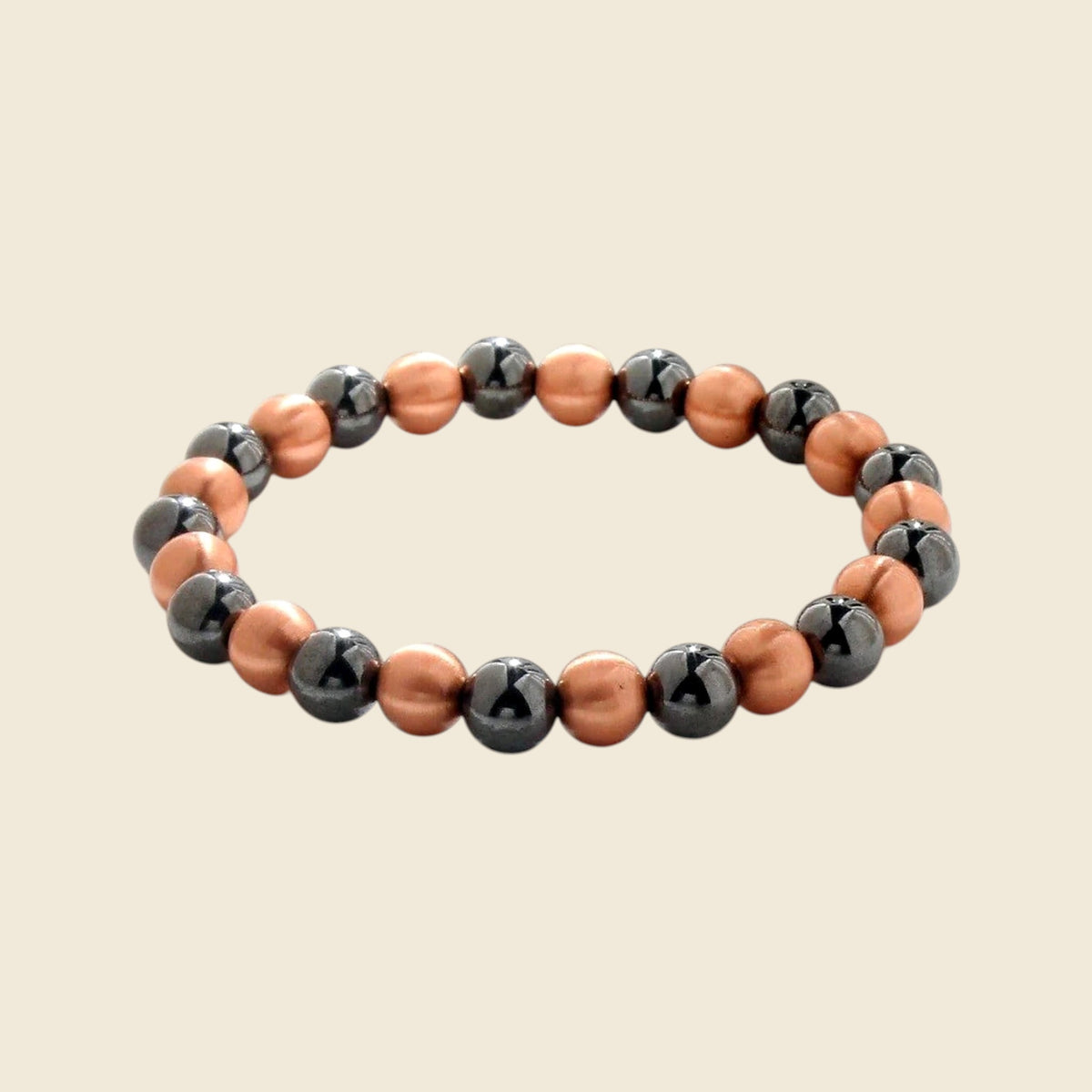 Retro Copper Bead Bracelet, 8 mm - view 4