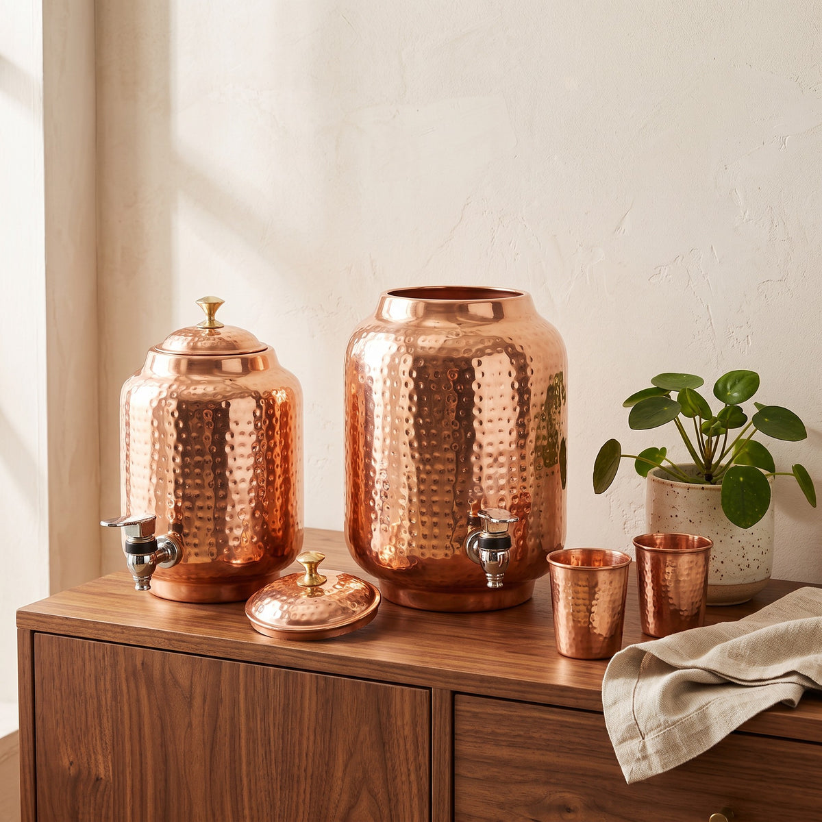 Copper Water Dispenser Jug - view 2