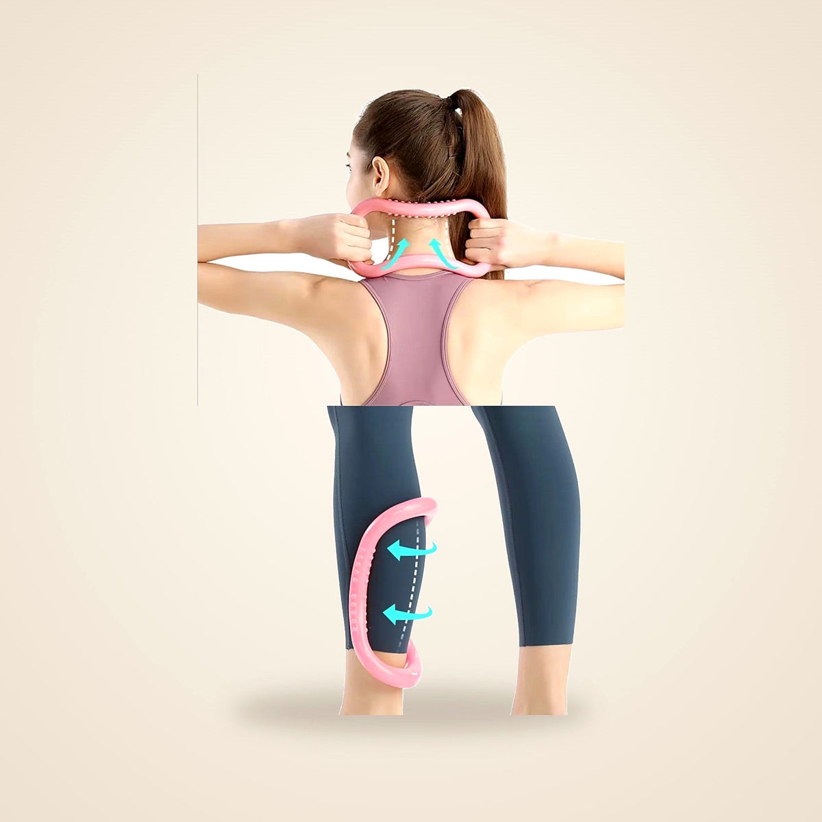 Thigh trainer in use