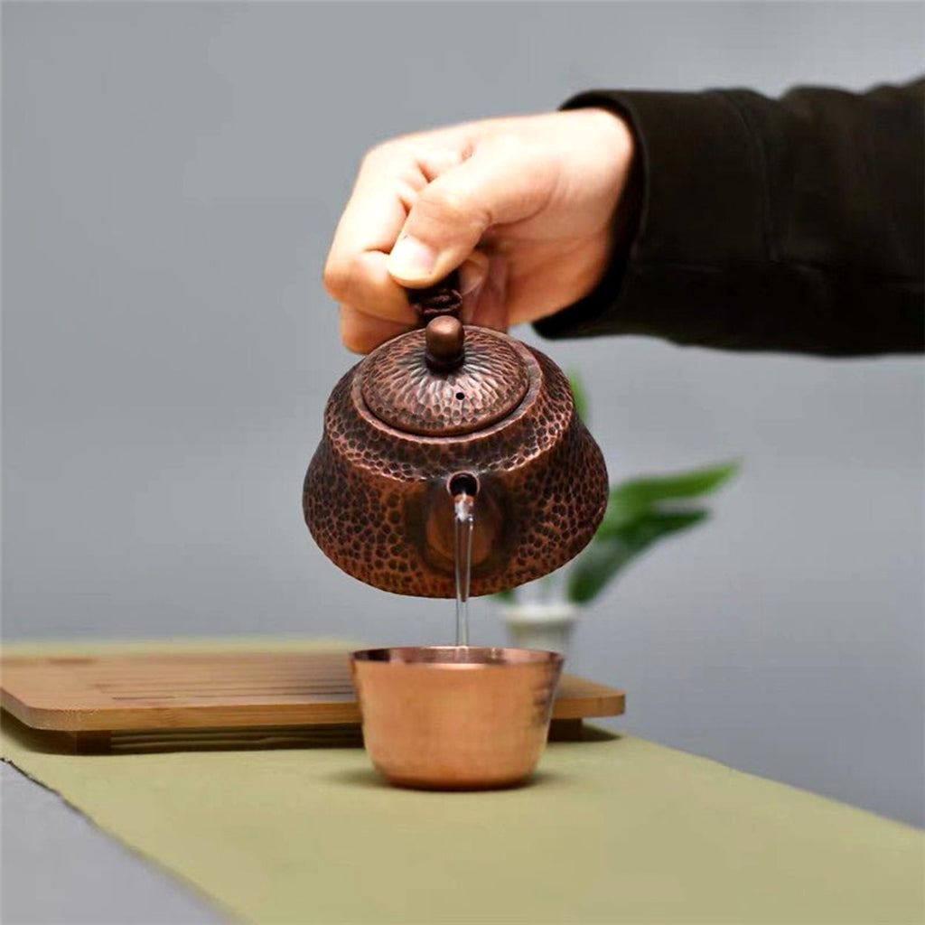 Hammered Copper Kung Fu Teapot