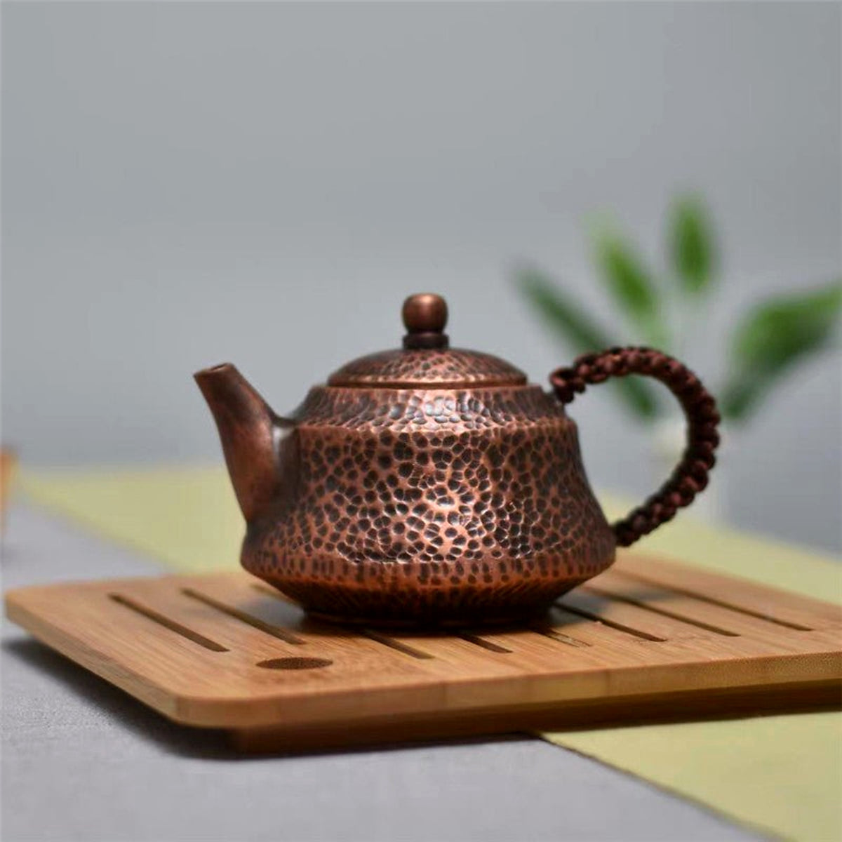 Hammered Copper Kung Fu Teapot - view 2