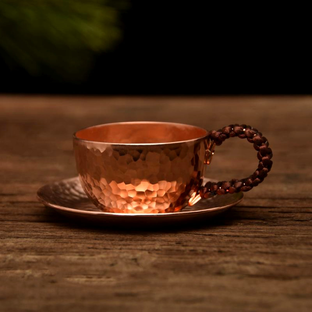 Hammered Copper Cup and Saucer - view 4