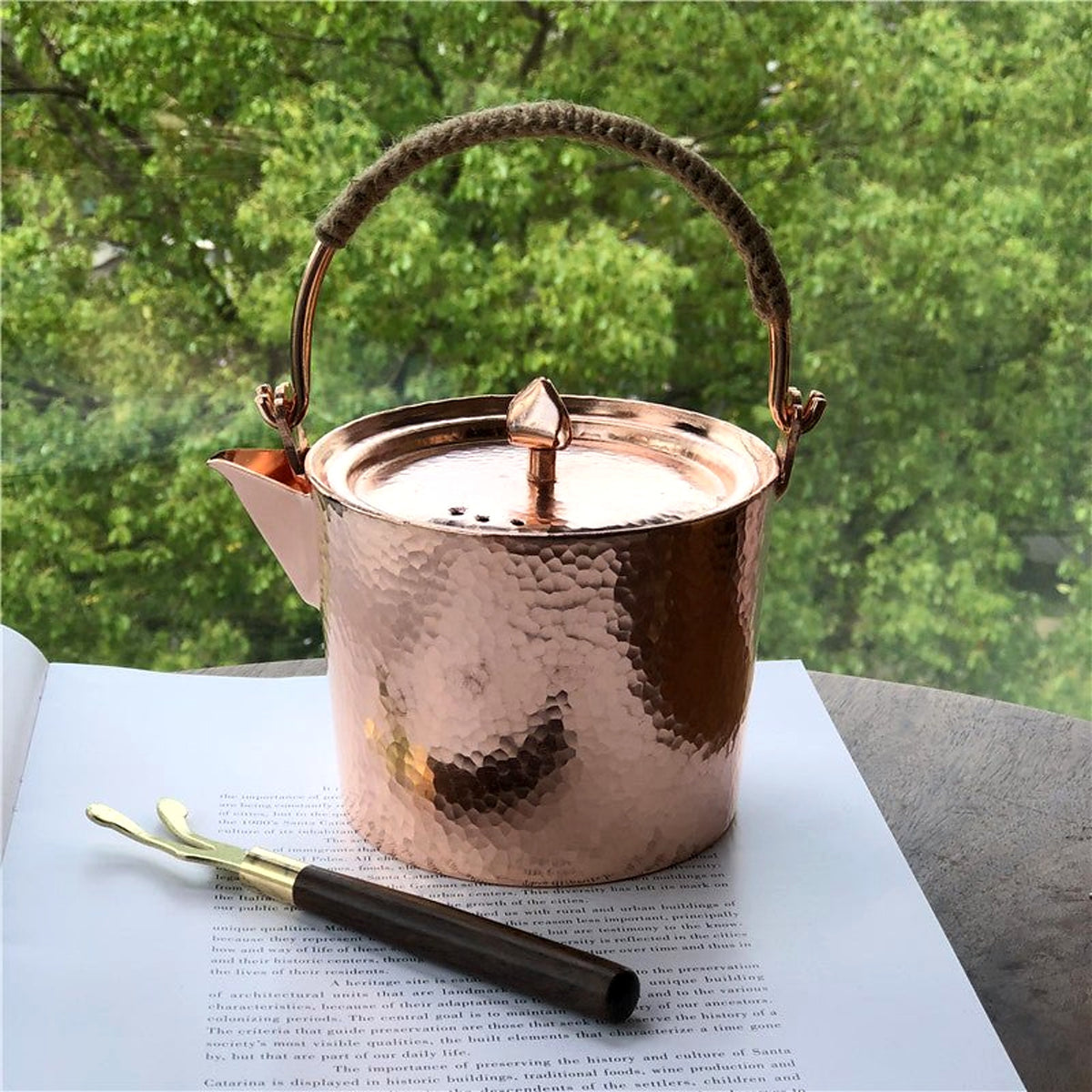 Hammered Copper Kettle, 1 L