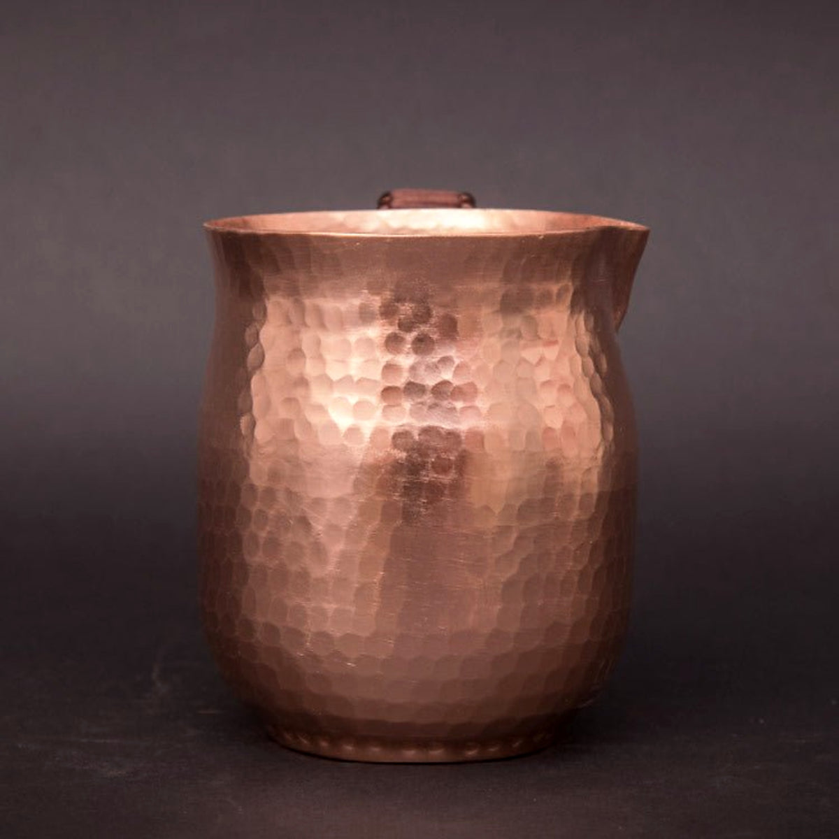 Hammered Copper Jug with Woven Handle - view 6
