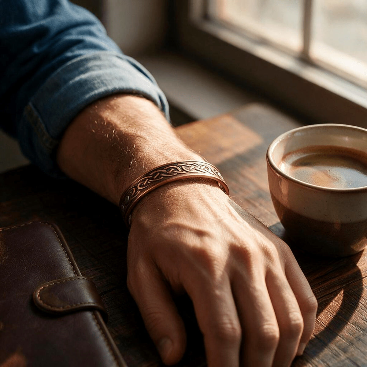 Men's Celtic Copper Bangle