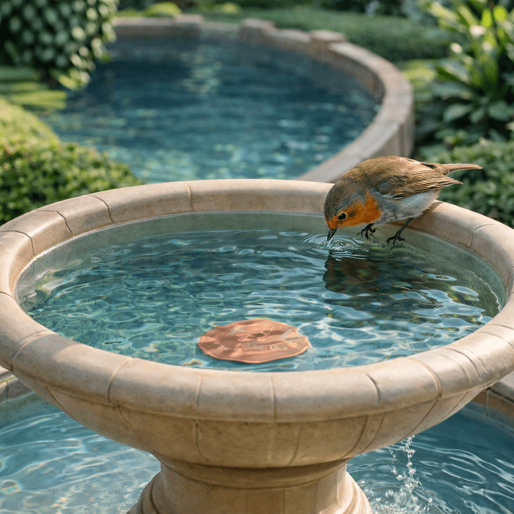 Solid Copper Disc for Bird Baths and Water Features