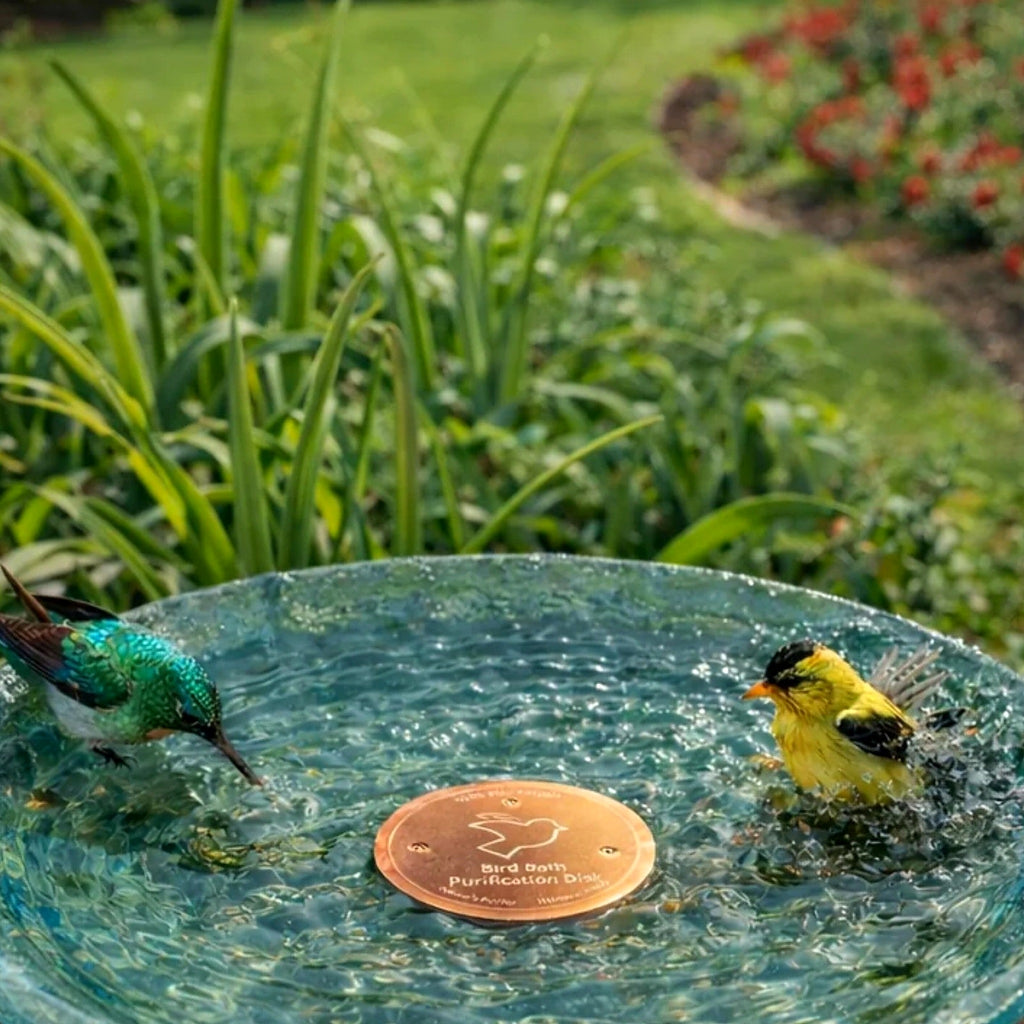 Solid Copper Disc for Bird Baths and Water Features - view 3