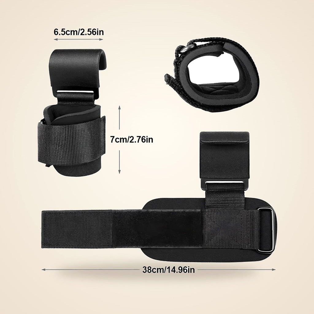 Weight Lifting Hook Straps with Wrist Support, Pair - view 5