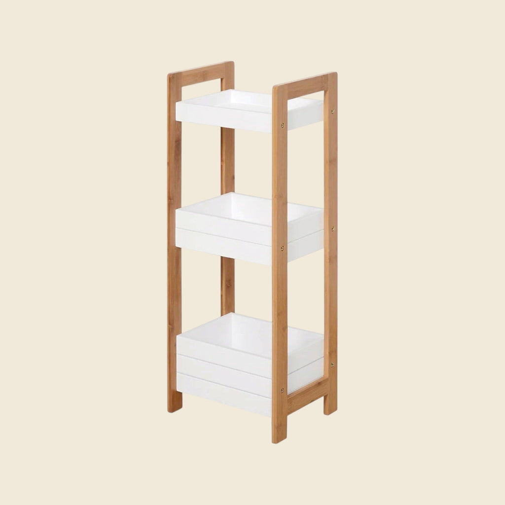 3-Tier Bamboo Bathroom Shelves - view 2