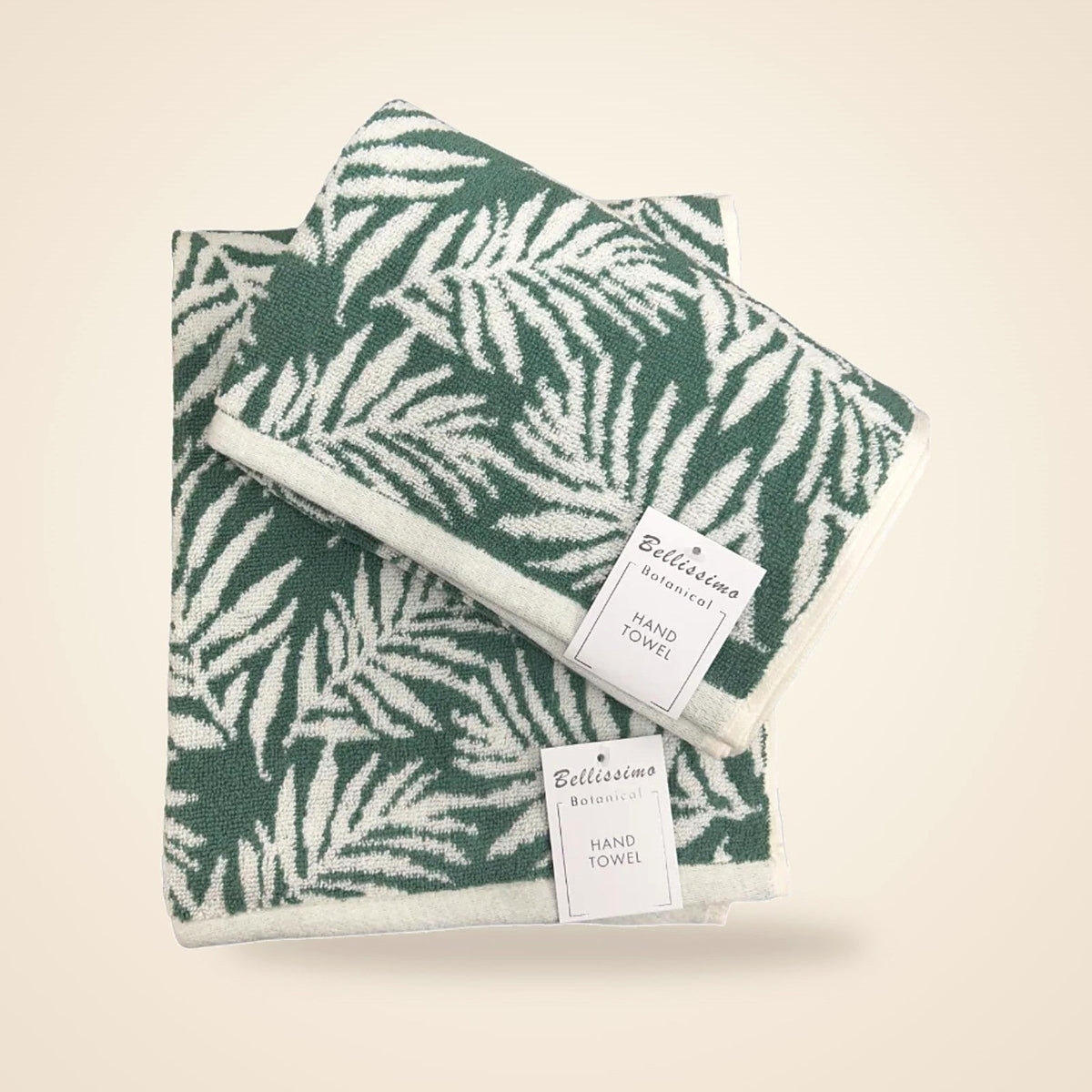Botanical Leaf Turkish Cotton Jacquard Towel