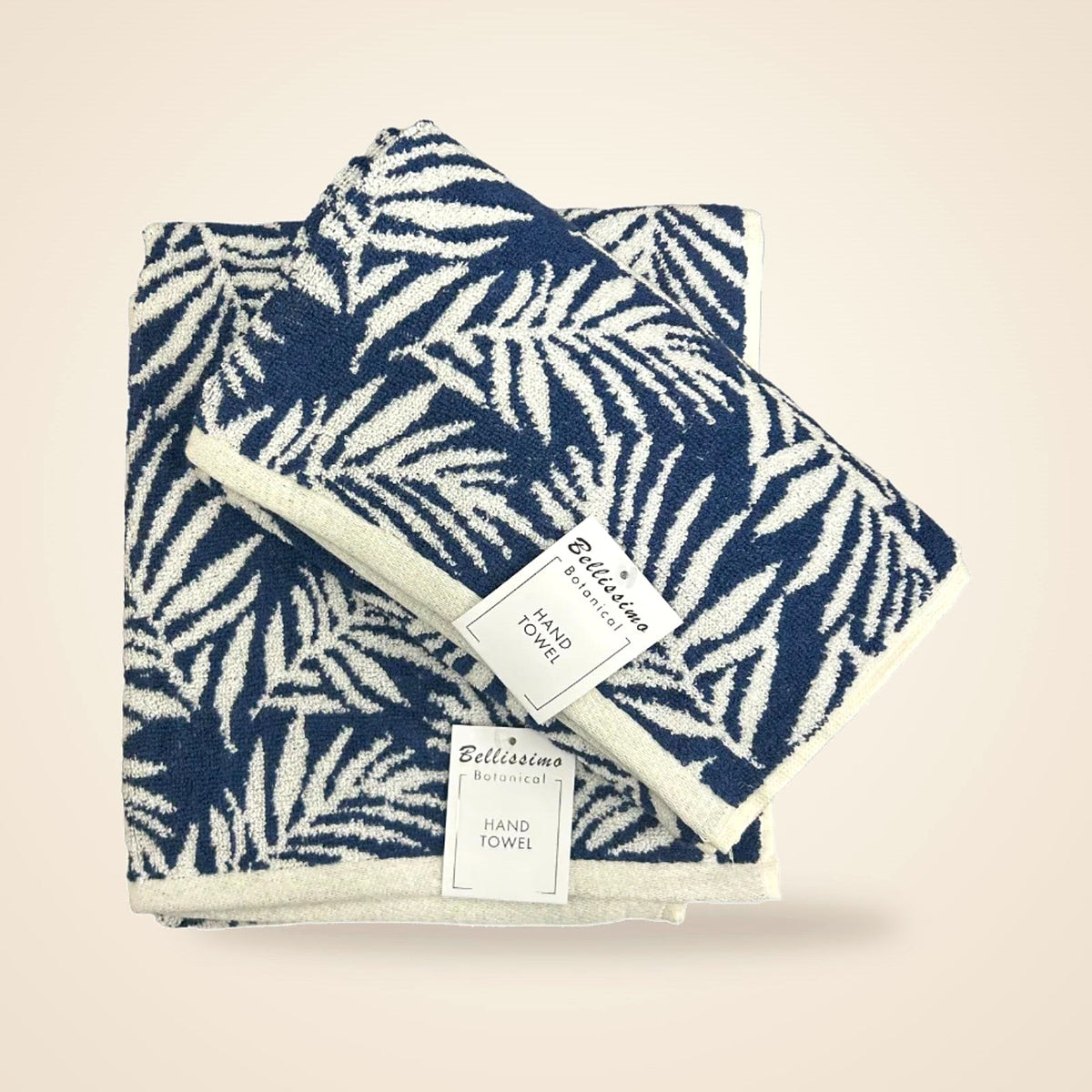 Botanical Leaf Turkish Cotton Jacquard Towel - view 2