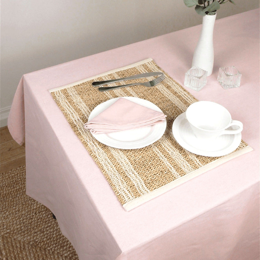 100% Cotton Tablecloth, Blush, 240 × 140 cm