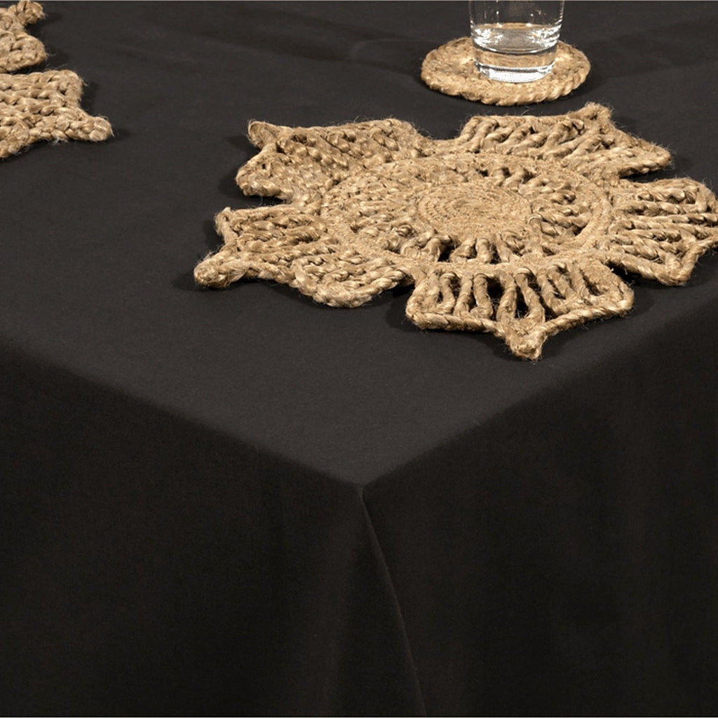 100% Cotton Tablecloth, Black, 240 × 140 cm - view 3