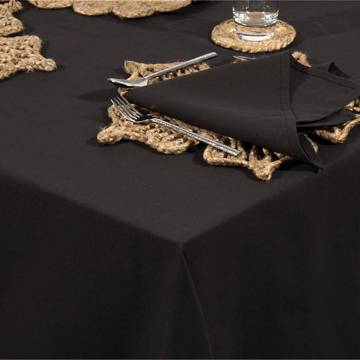 100% Cotton Tablecloth, Black, 240 × 140 cm - view 4