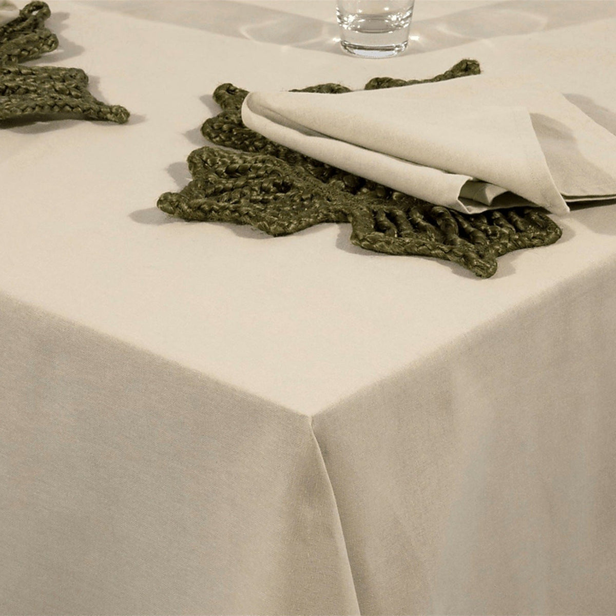 Jute Star Placemats, Olive, Set of 2