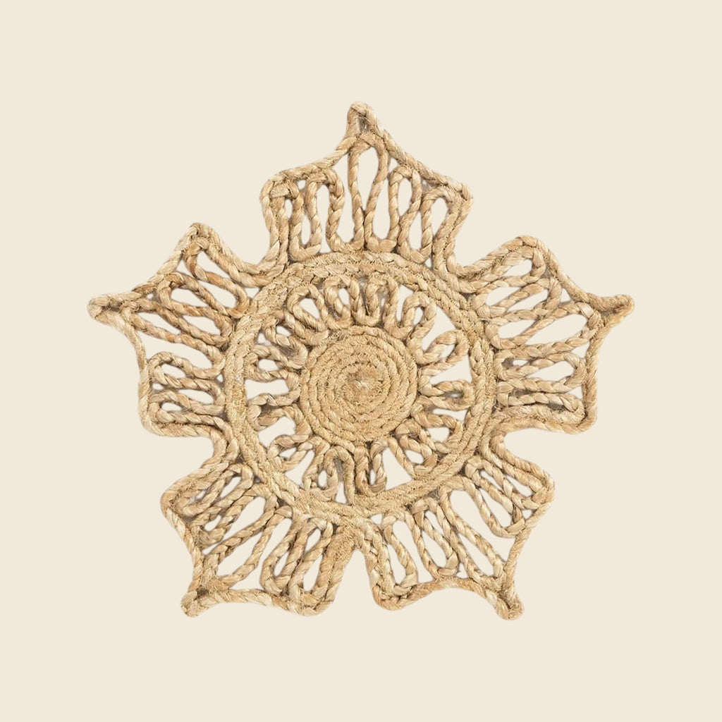 Jute Star Placemats, Natural, Set of 2 - view 2