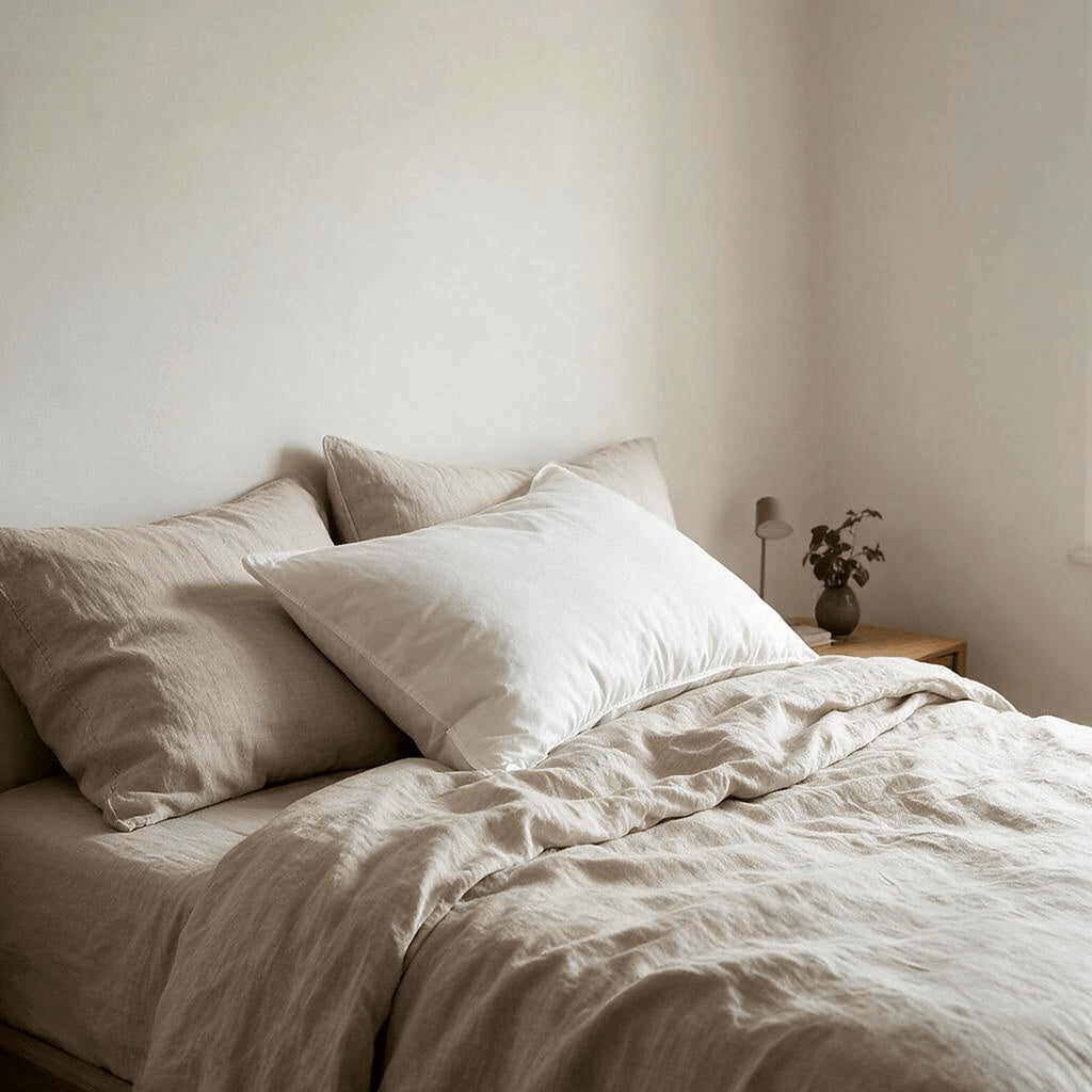 Duck Feather Pillows, Pair